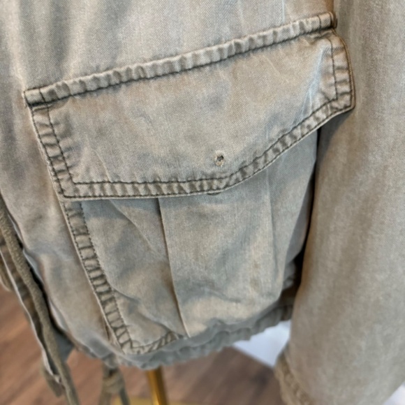 Dex Women's Hooded Utility Jacket Khaki Green SZ M - Picture 4 of 9